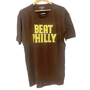 BreakingT Brown MLB San Diego Padres Beat Philly Graphic Short Sleeve T-Shirt XL